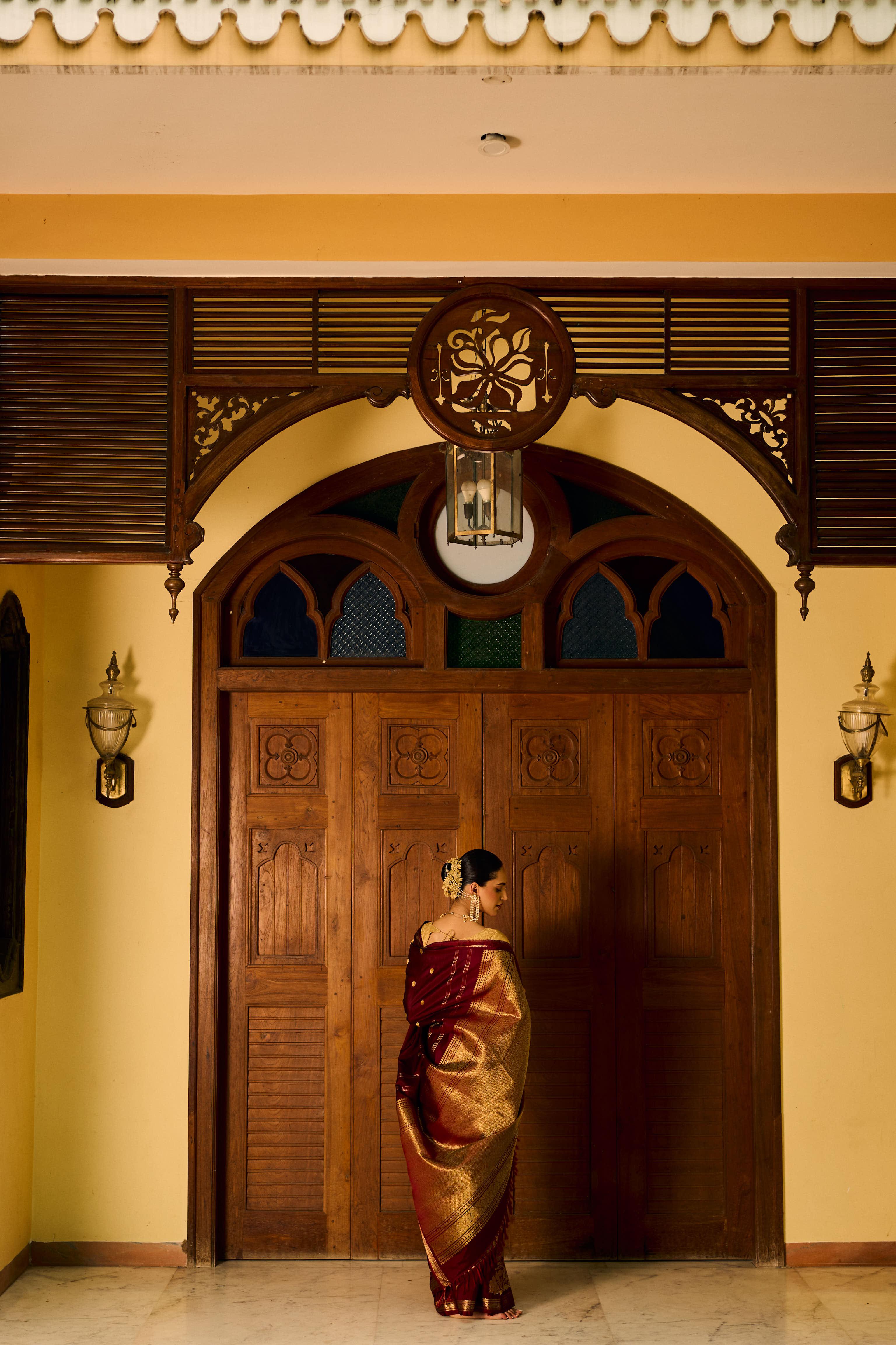 Maroon Red Pure Zari Pure Silk Kanjivaram Saree