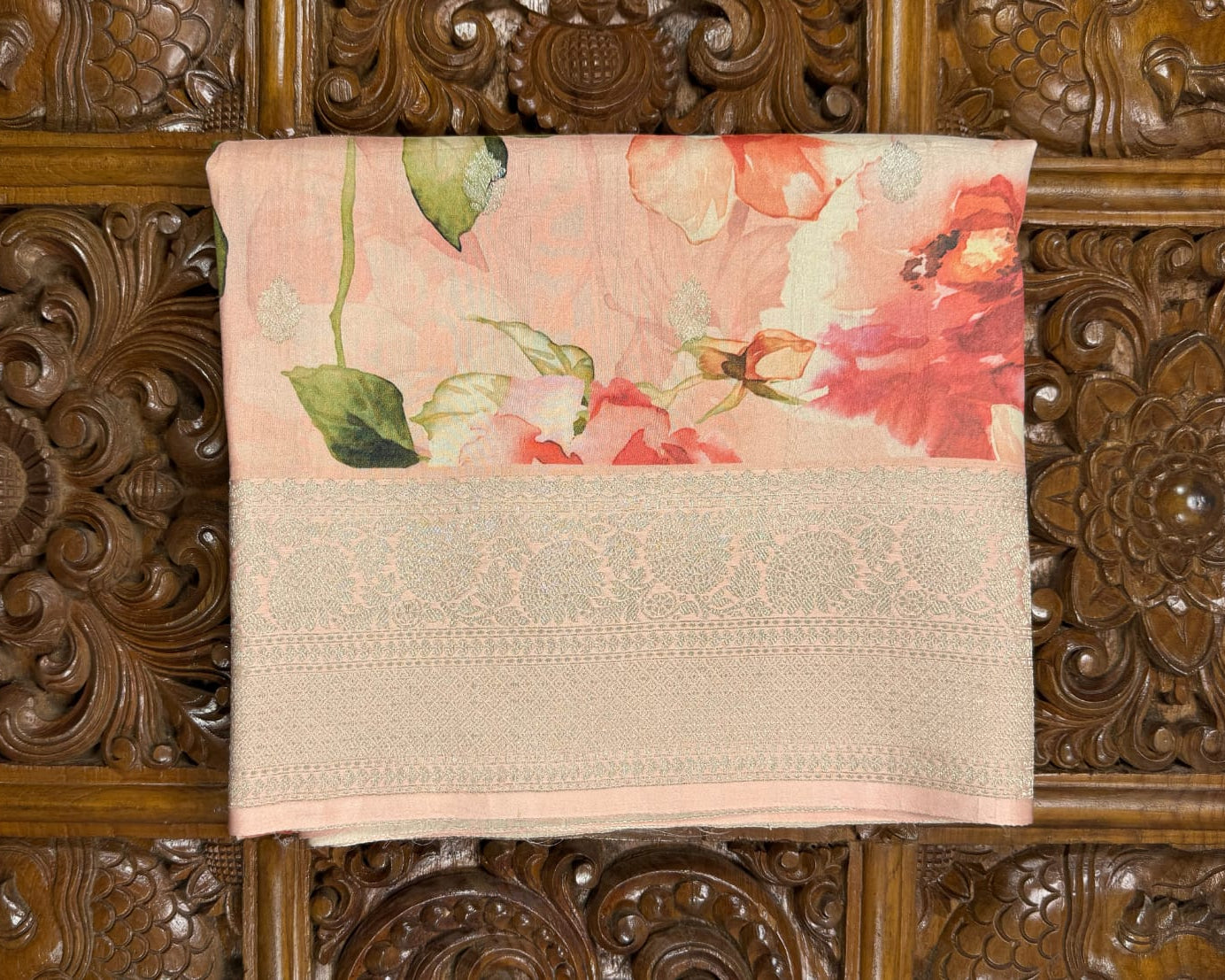 Pink Pure Tussar Saree