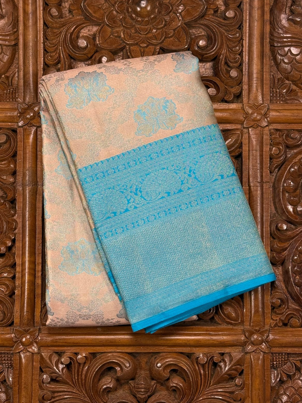 Grey Brocade Pure Silk Kanjivaram Saree
