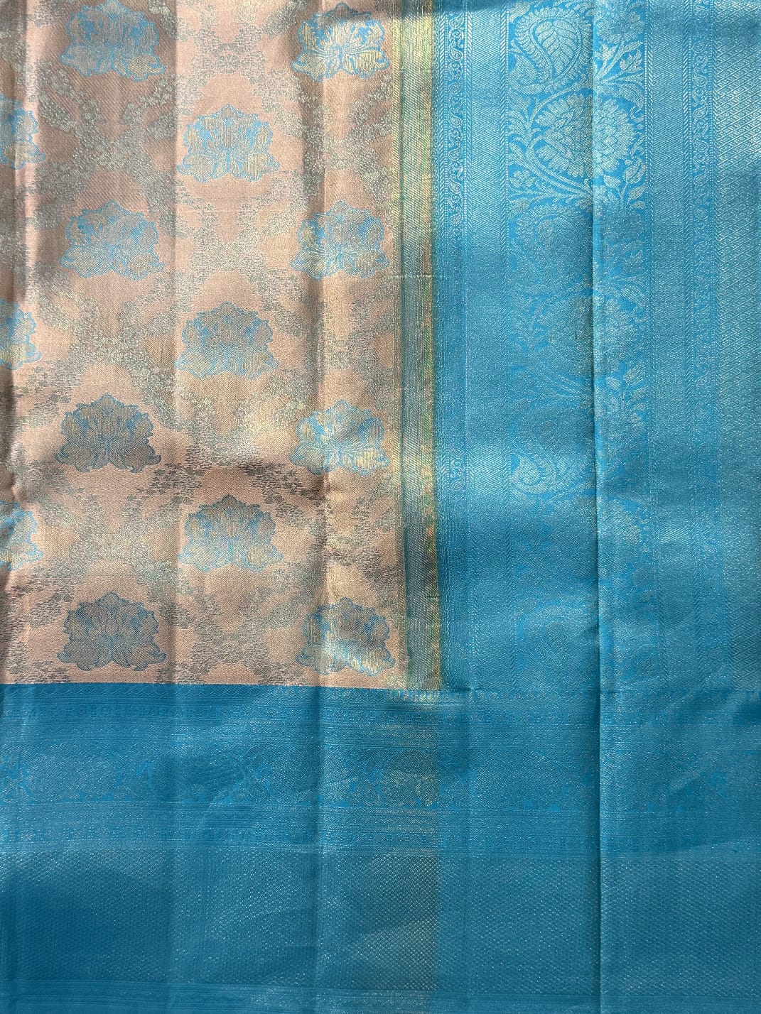 Grey Brocade Pure Silk Kanjivaram Saree