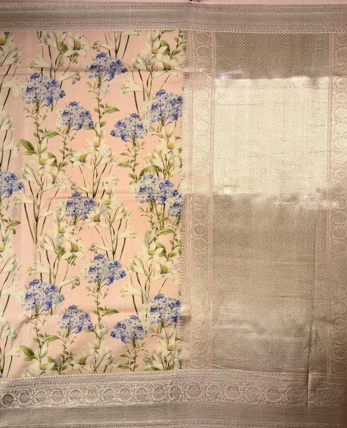 Pink Pure Tussar Saree