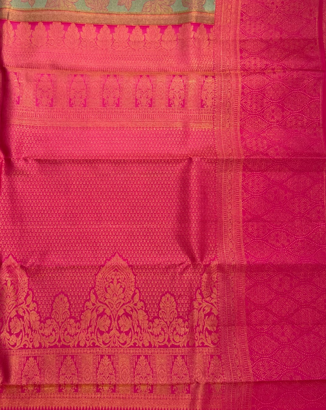 Green Brocade Pure Silk Kanjivaram Saree