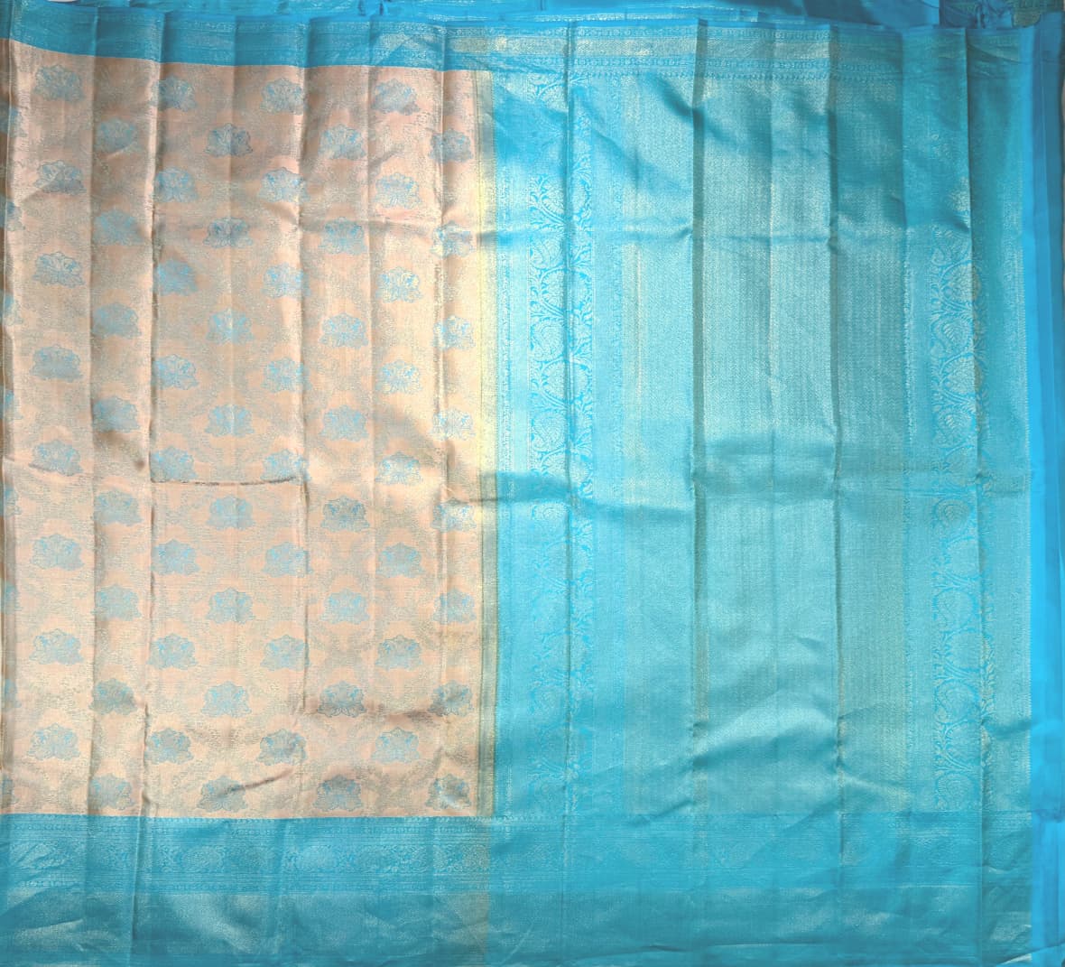 Grey Brocade Pure Silk Kanjivaram Saree
