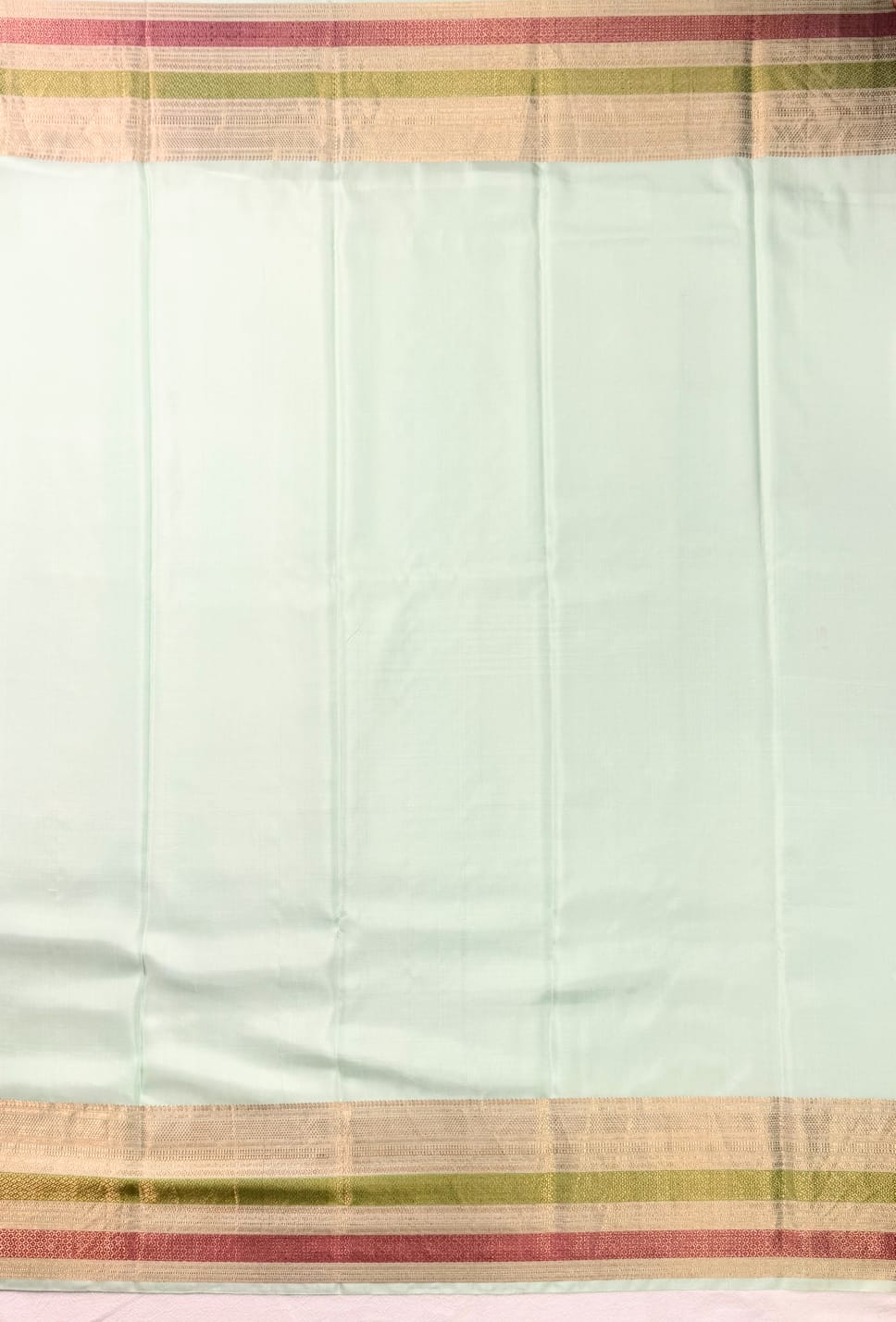 Green Pure Silk Kanjivaram Pastel Floral Saree