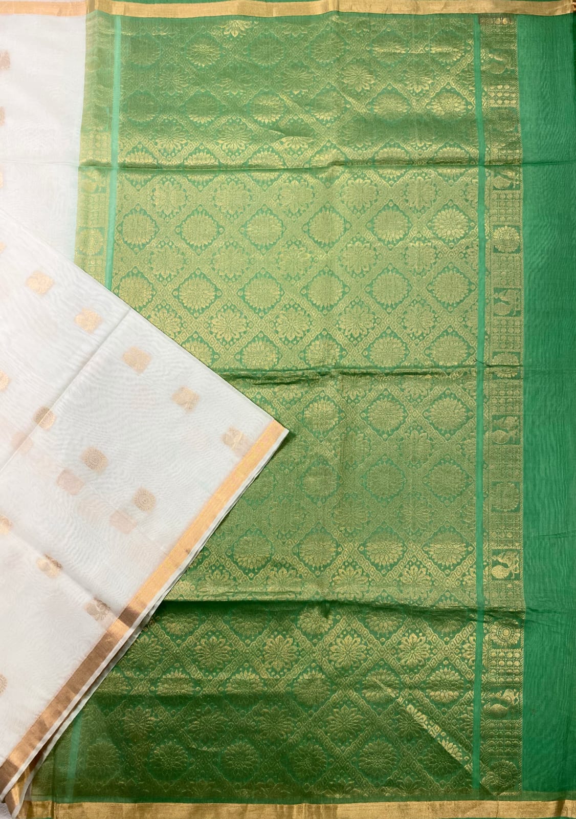 Green Silk Cotton Saree