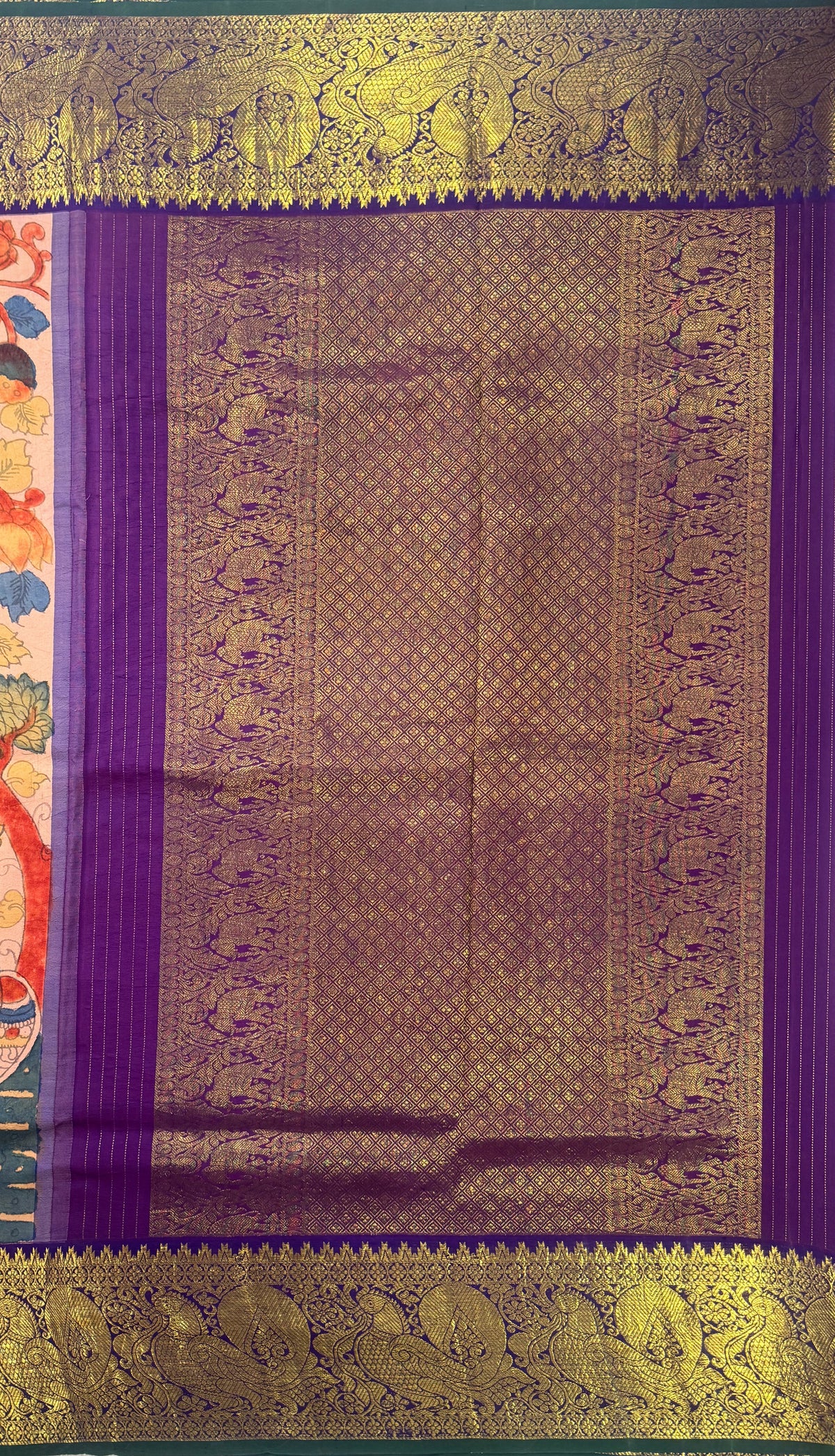 Beige Pure Silk Kanjivaram Saree