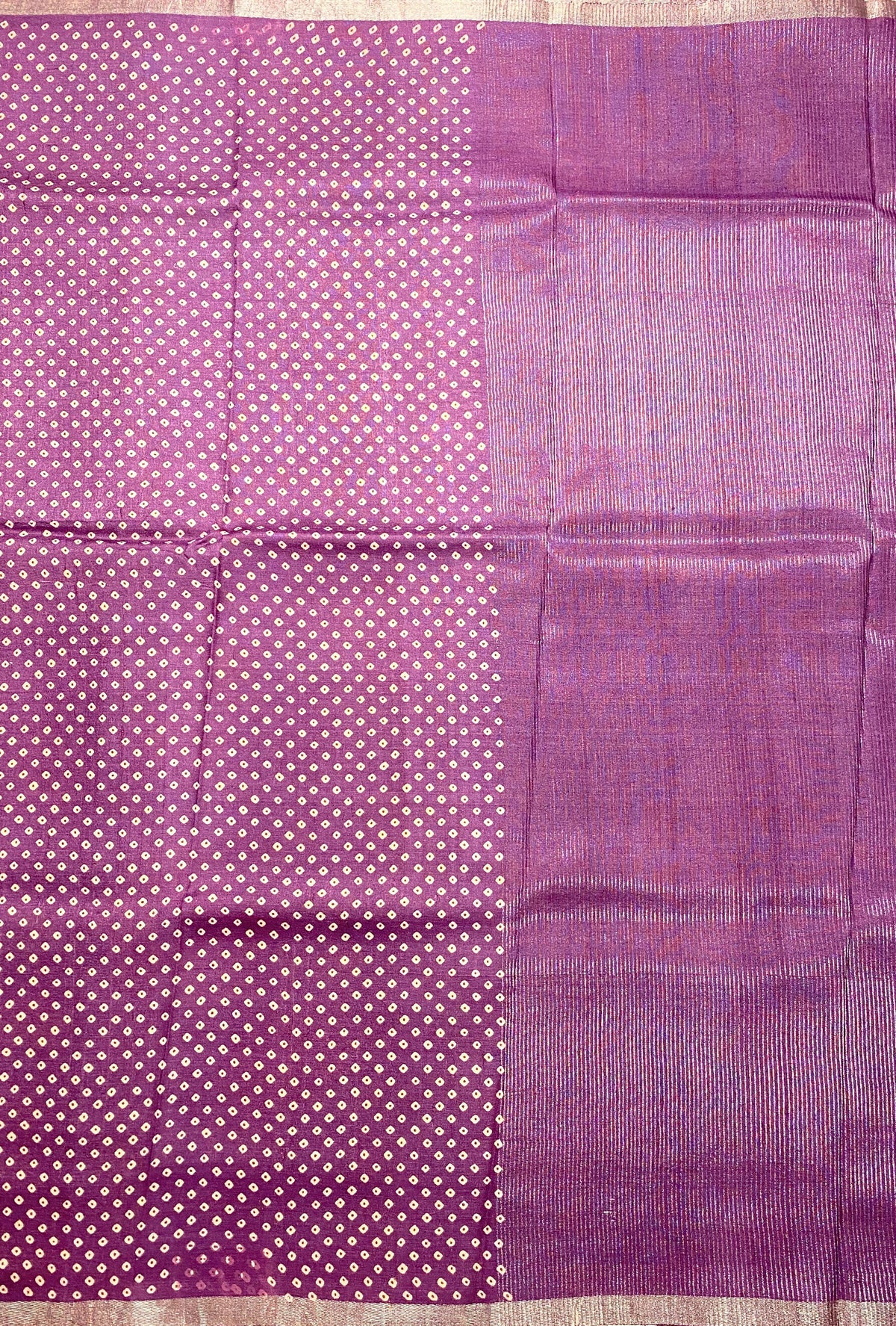 Purple Tussar Silk Saree