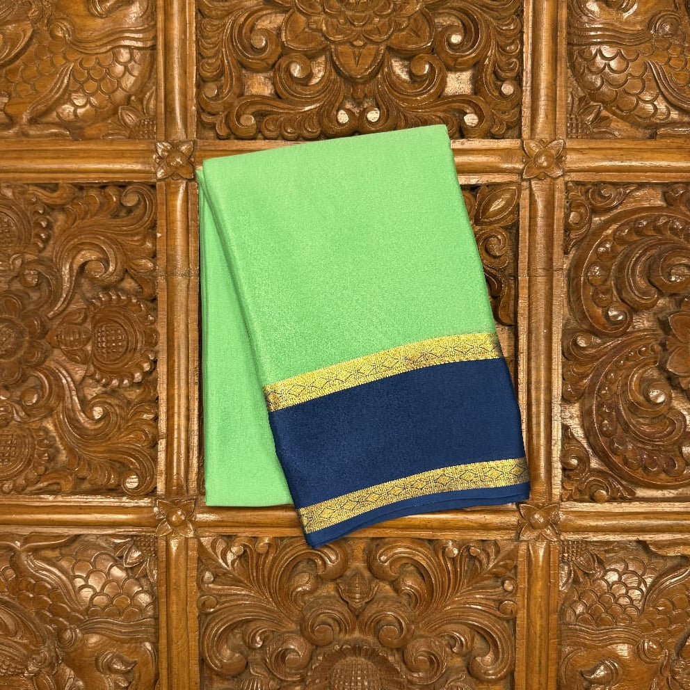 Green Mysore Crepe Silk Saree