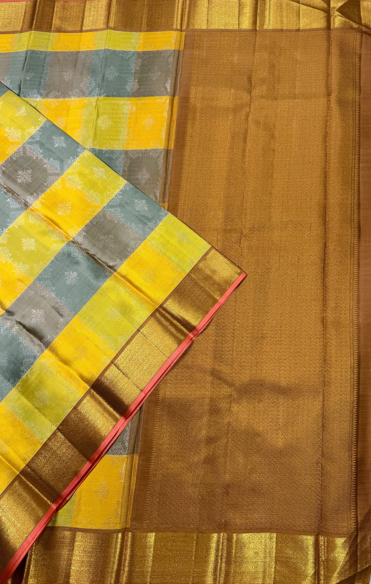 Multicolor Pure Silk Kanjivaram Saree