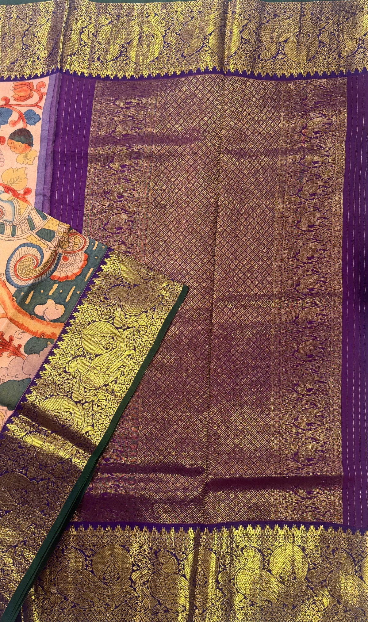 Beige Pure Silk Kanjivaram Saree