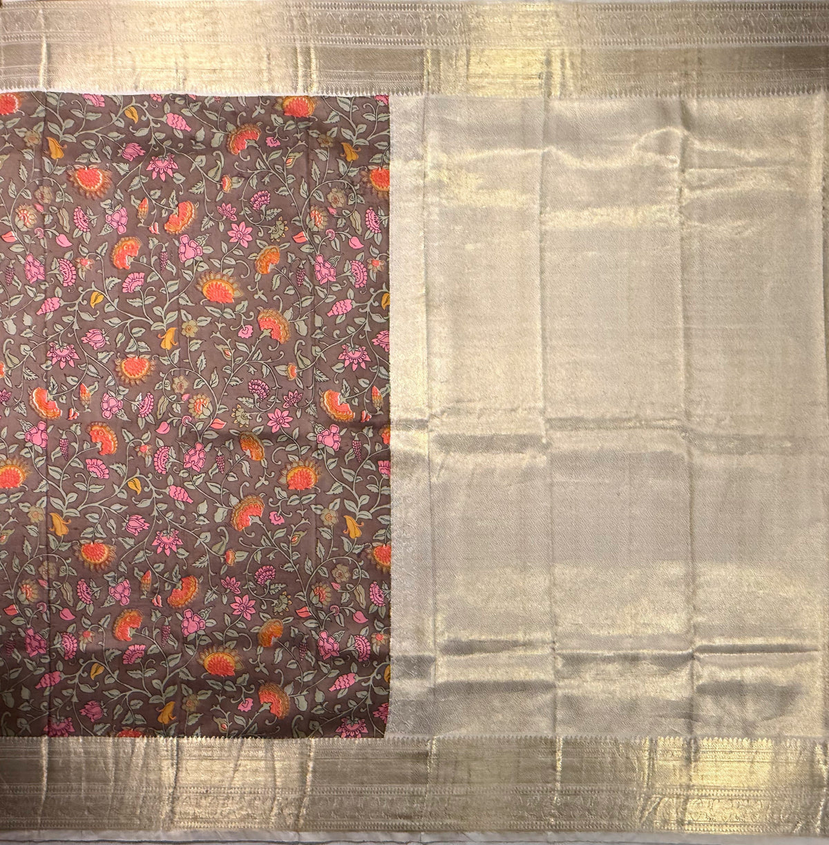 Brown Pure Silk Kanjivaram Saree