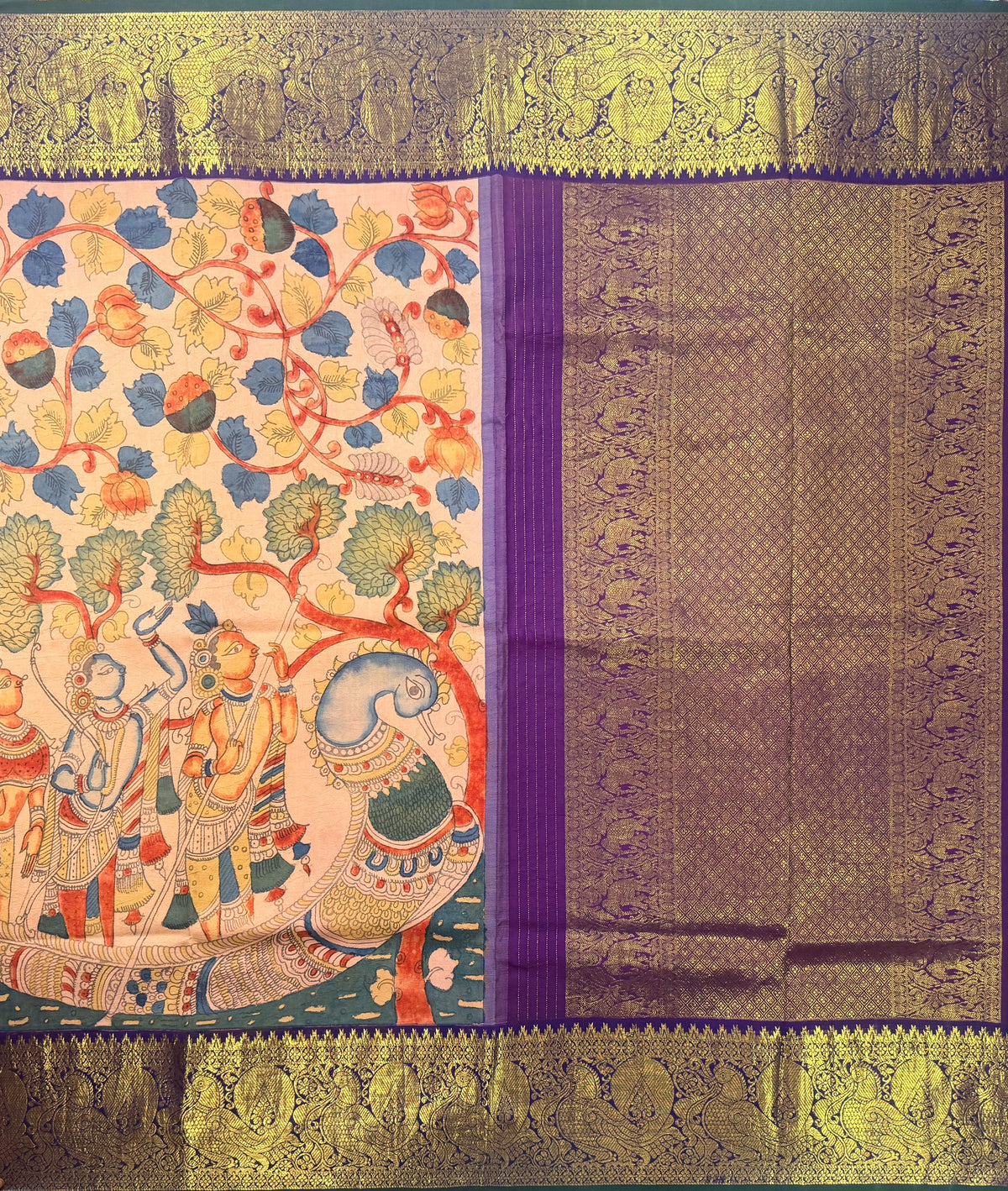 Beige Pure Silk Kanjivaram Saree