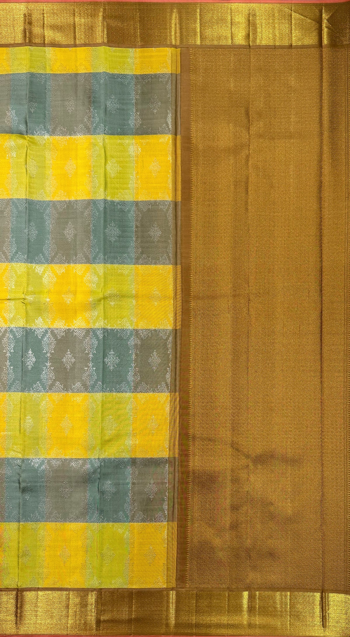Multicolor Pure Silk Kanjivaram Saree
