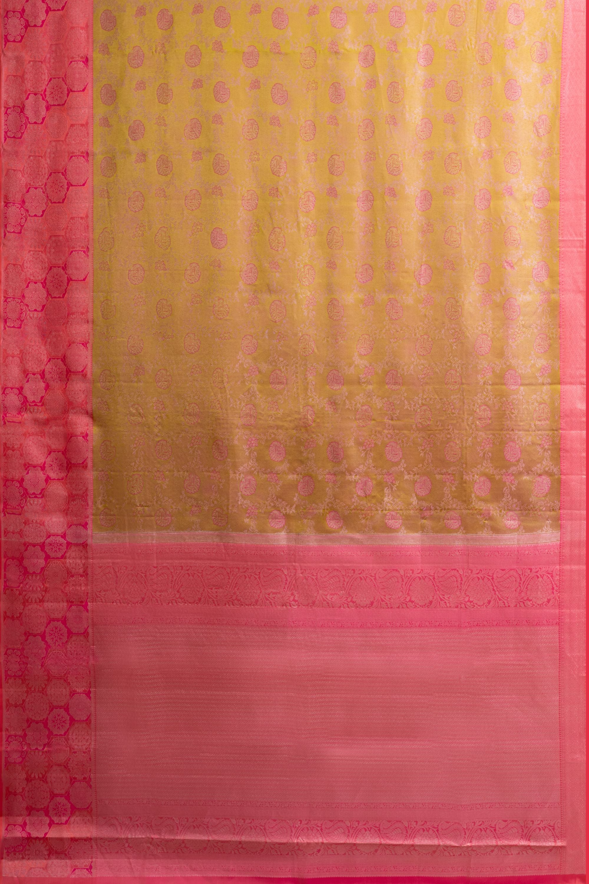 Two-toned Green Pure Silk Kanjivaram Saree