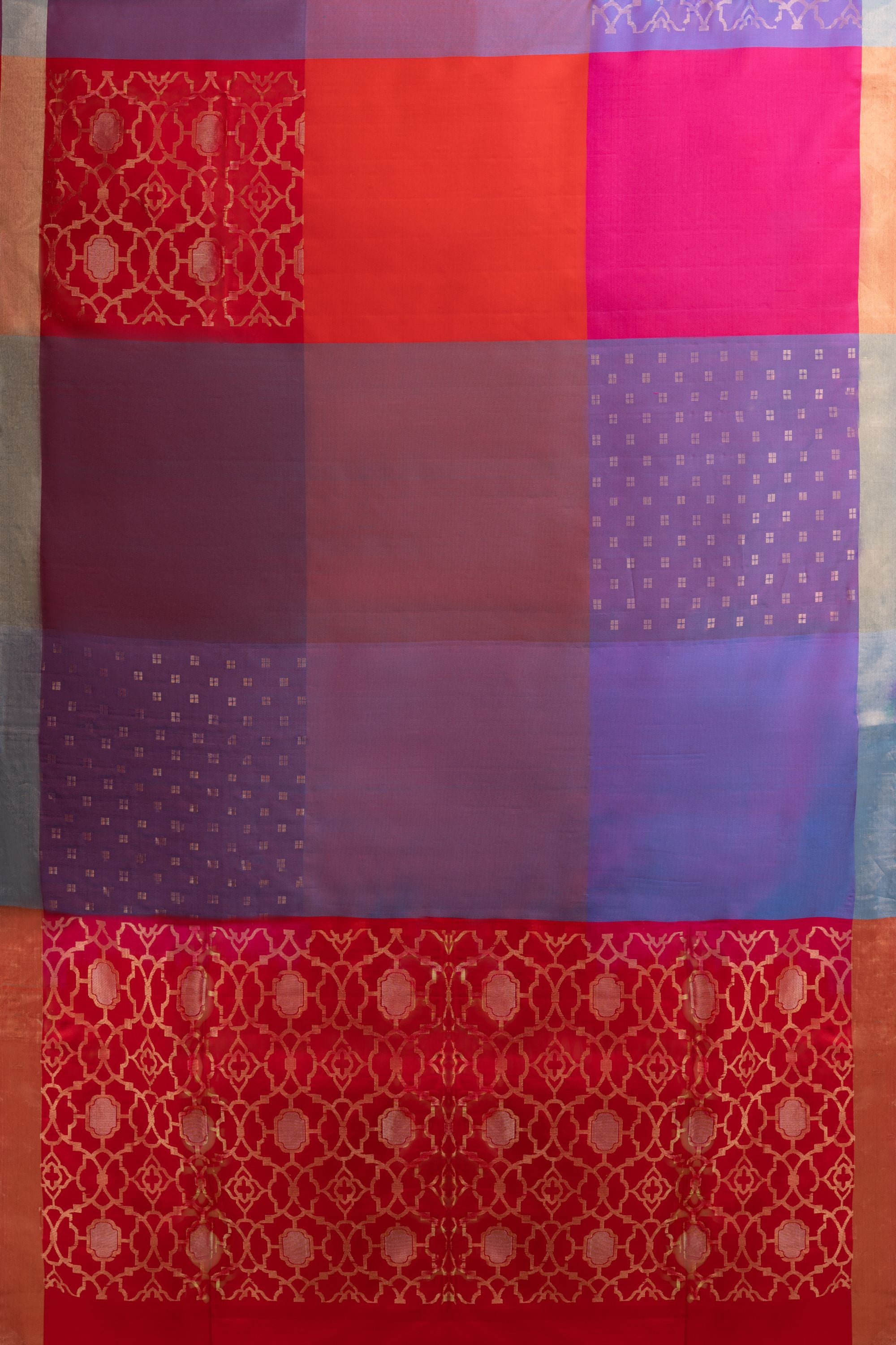 Multicolour Pure Soft Silk Saree