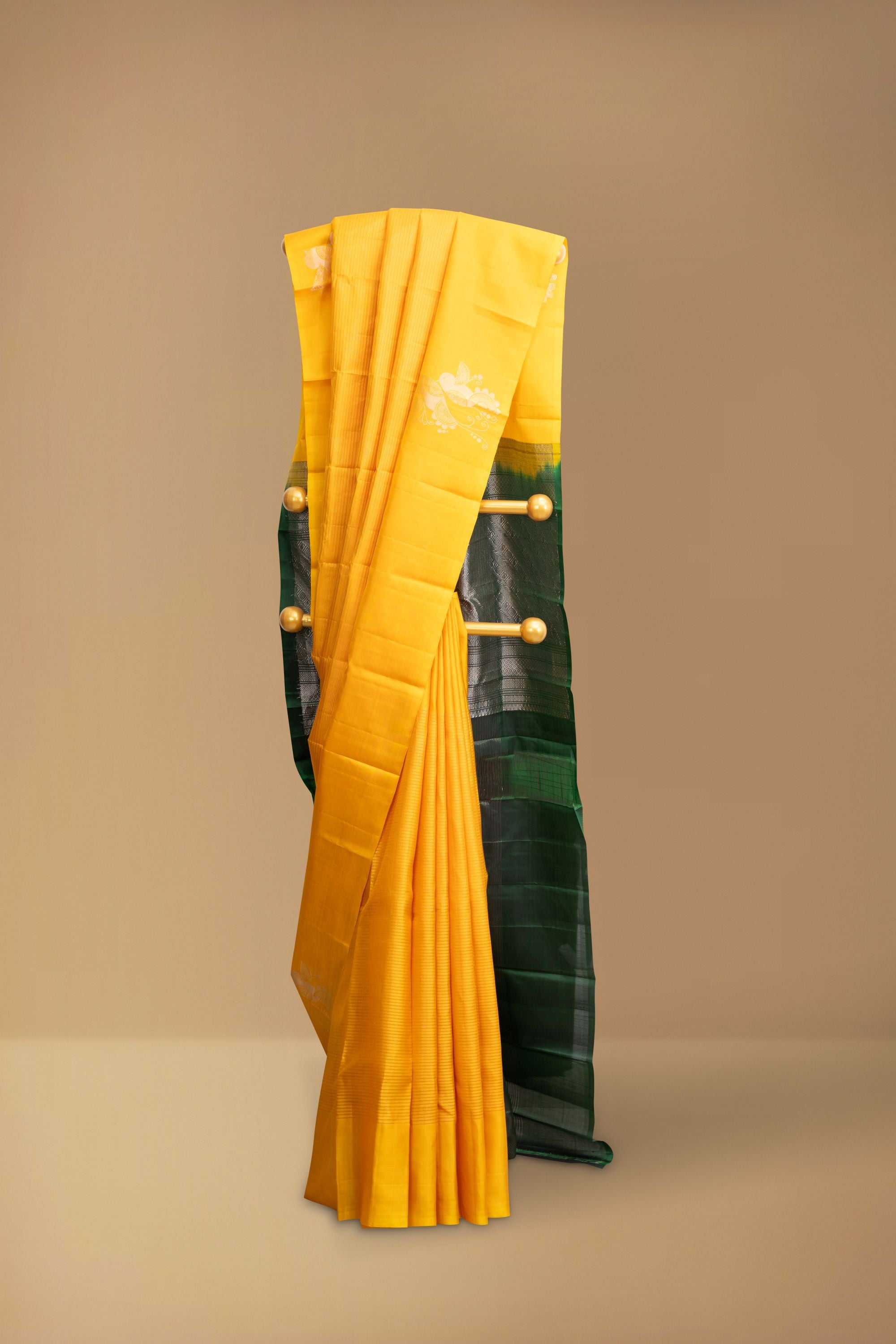 Yellow Pure Silk Kanjivaram Saree