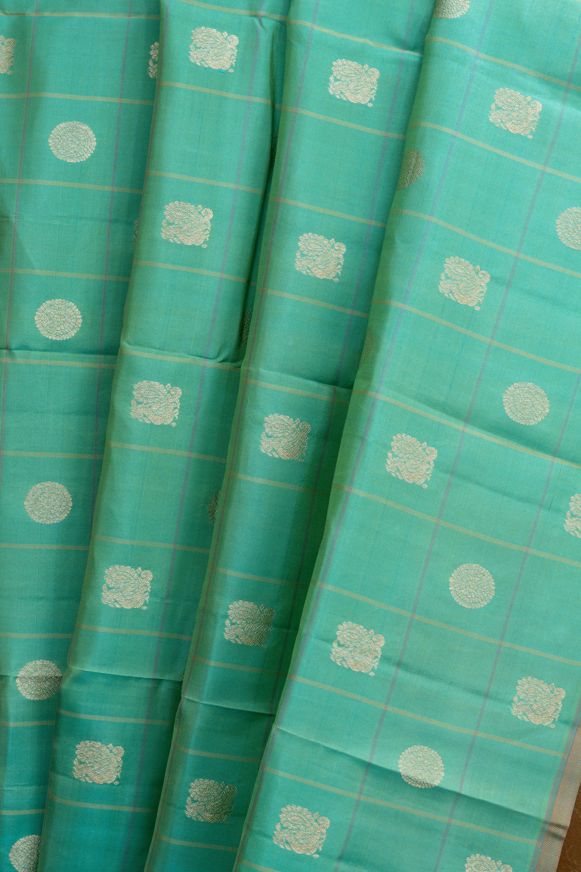 Two-Toned Green Pure Silk Kanjivaram Saree