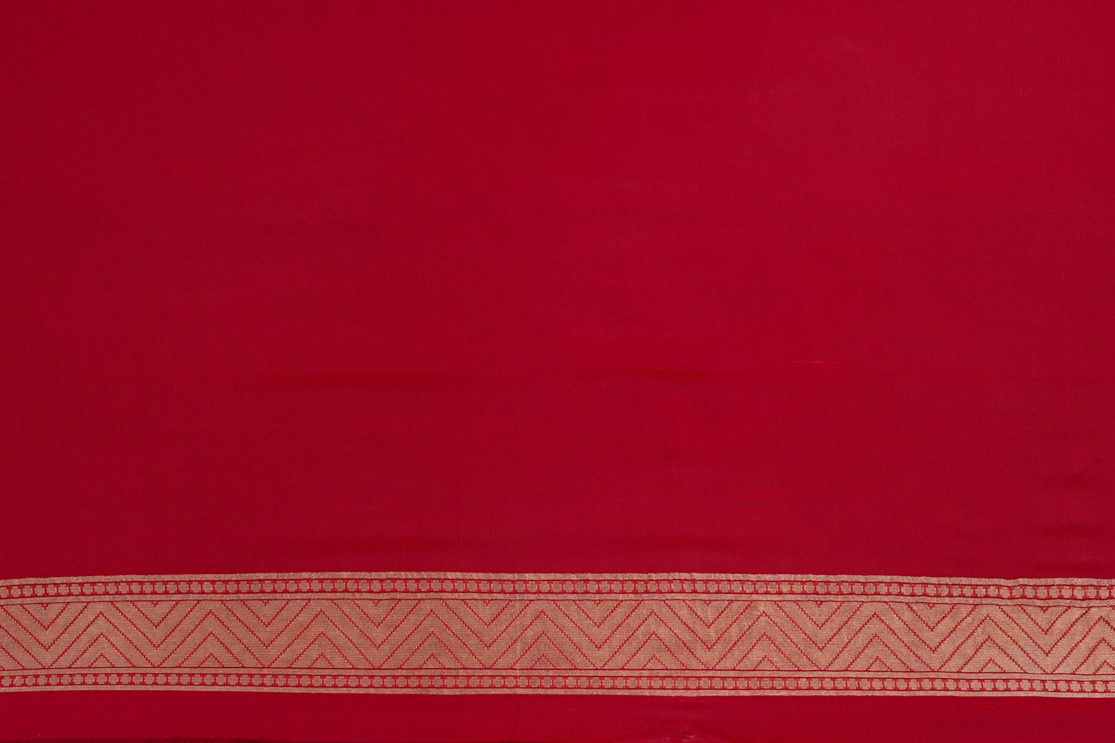 Cream Khaddi Georgette Saree