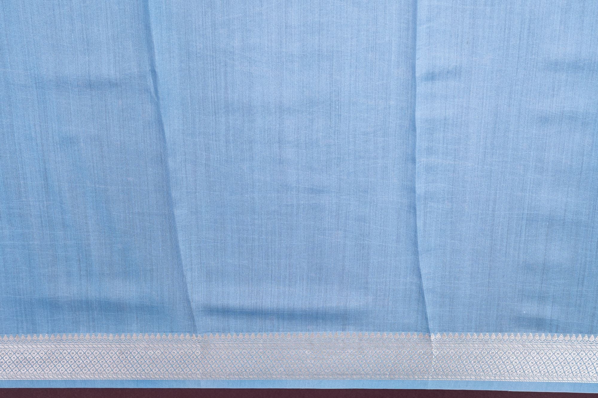 Printed Blue Organza Saree