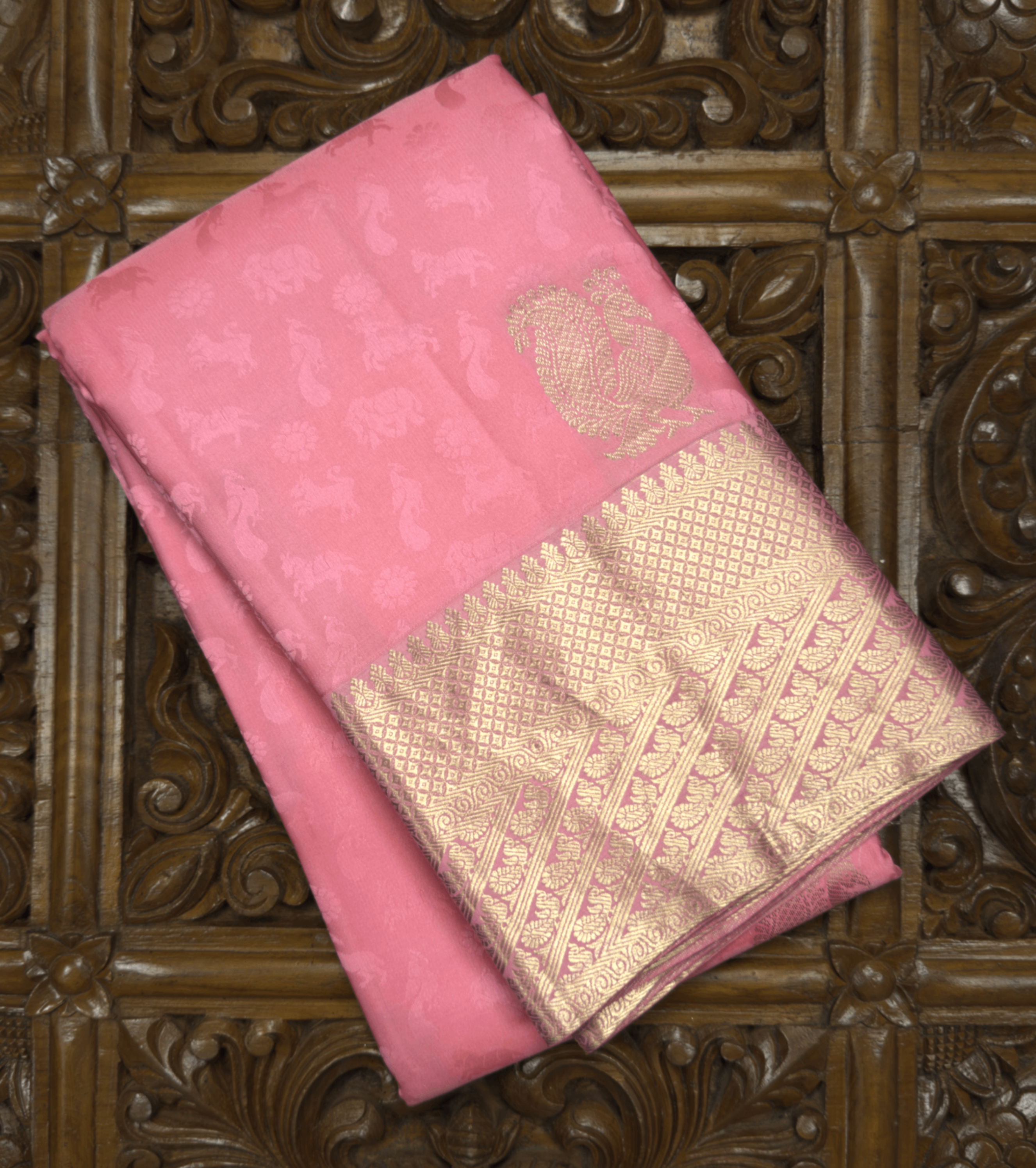 Pink Pure Silk Kanjivaram Saree