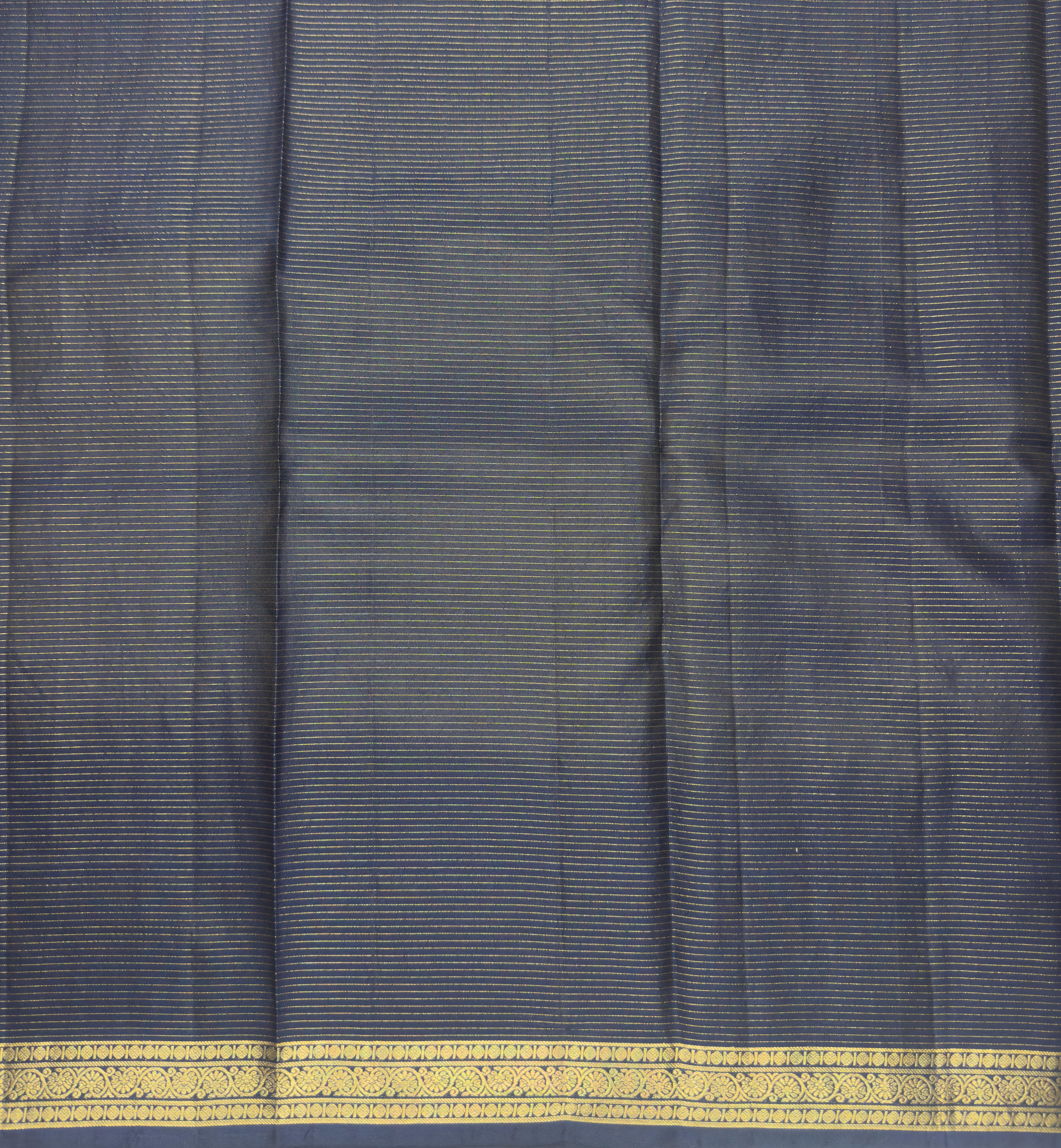 Midnight Blue Pure Silk Kanjivaram Saree