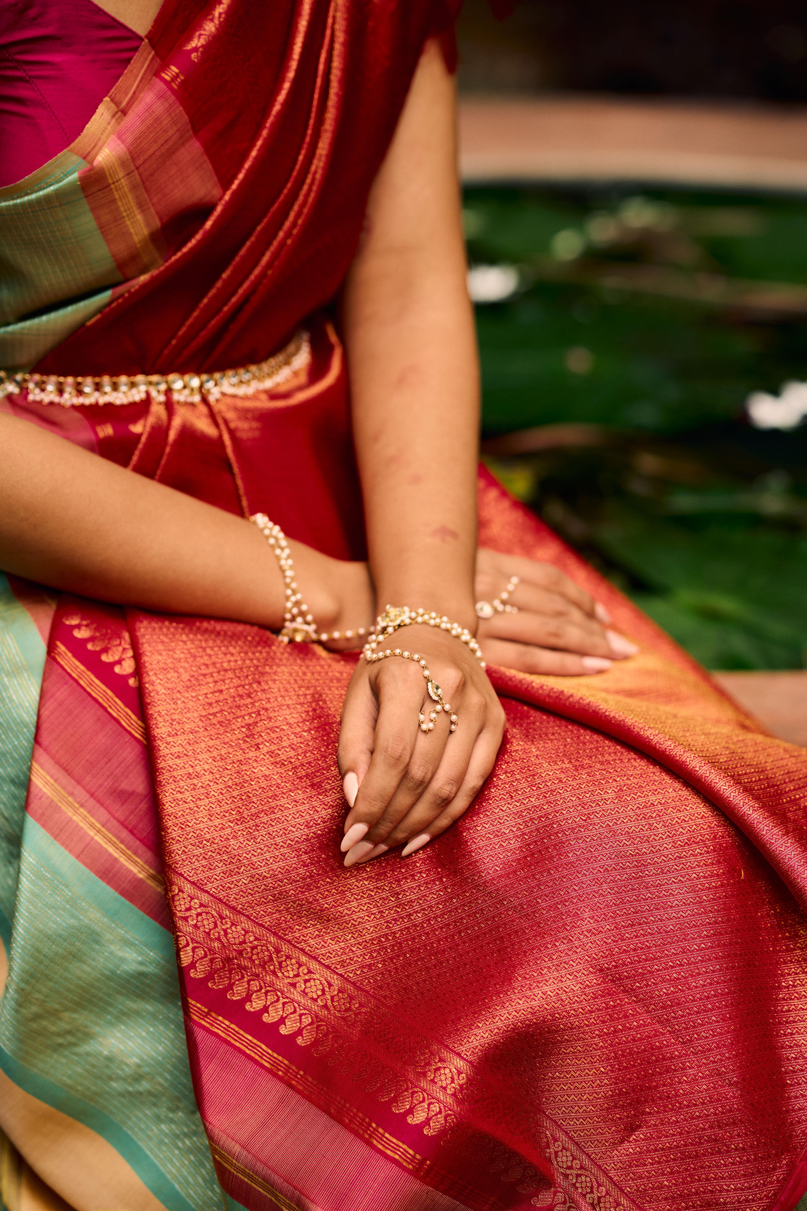 Multicolour Pure Silk Kanjivaram Saree
