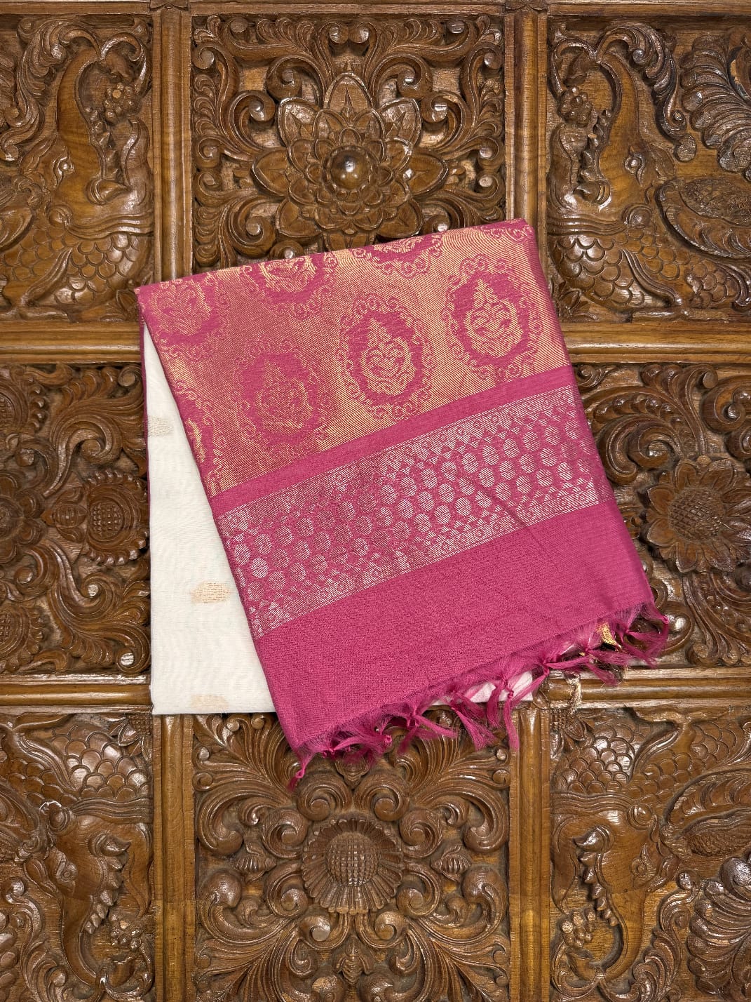 Pink Silk Cotton Saree