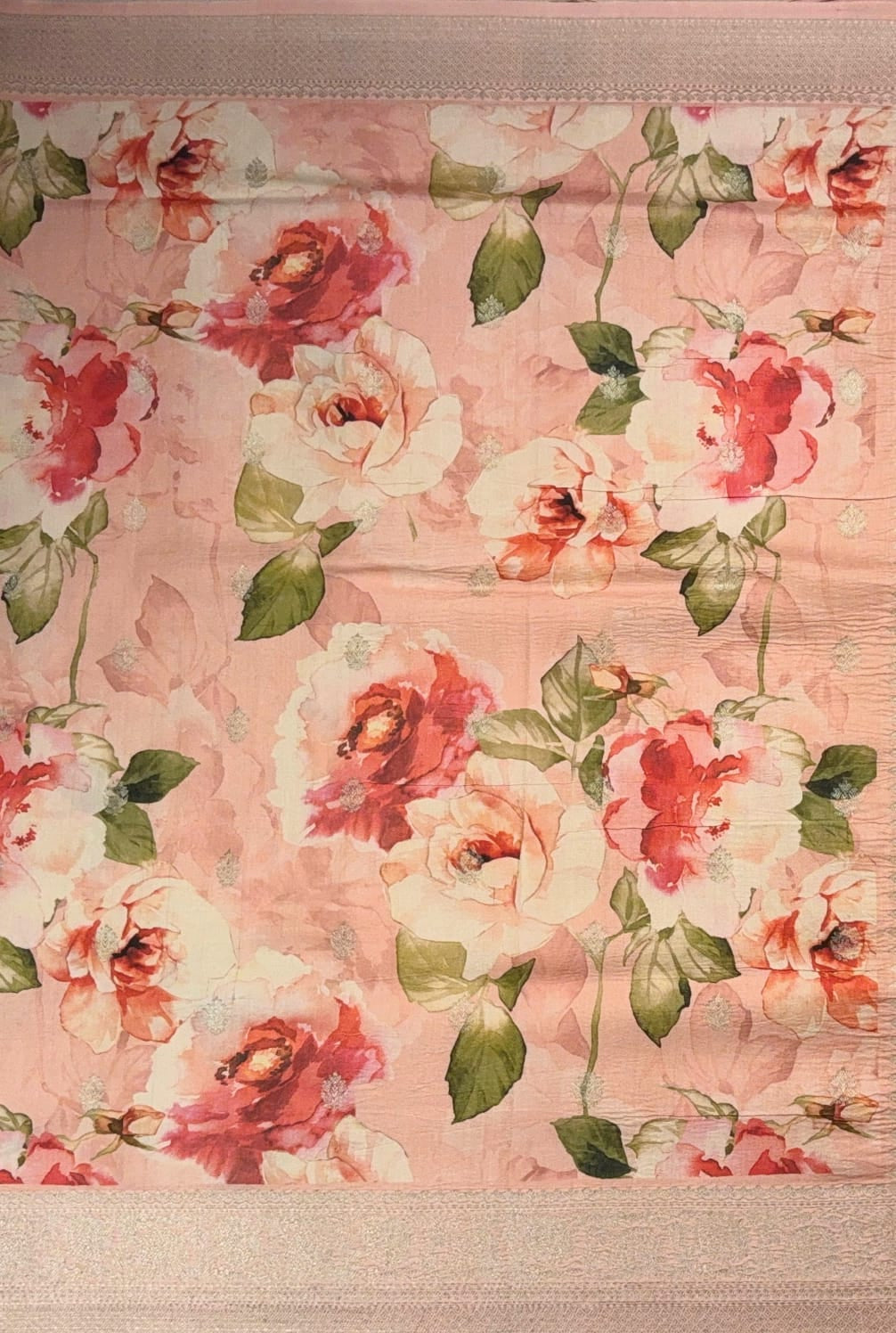 Pink Pure Tussar Saree