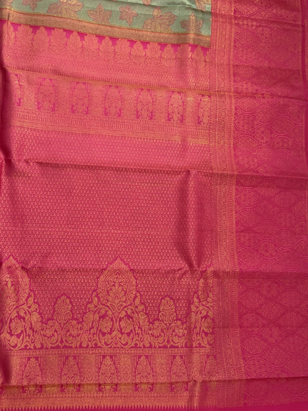 Green Brocade Pure Silk Kanjivaram Saree