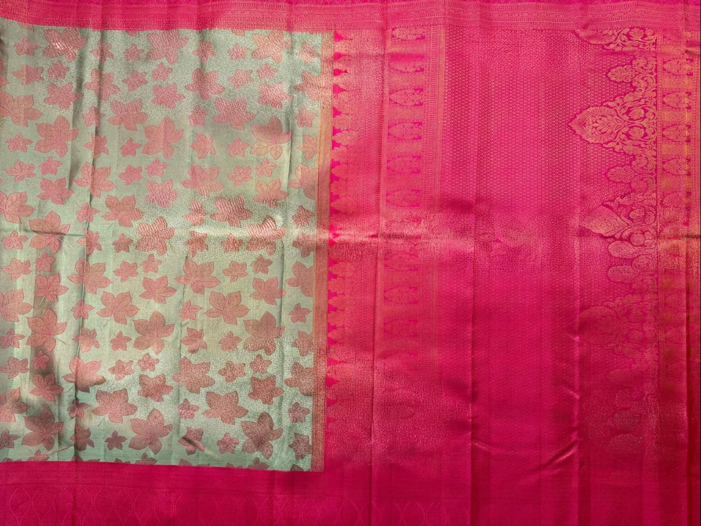 Green Brocade Pure Silk Kanjivaram Saree