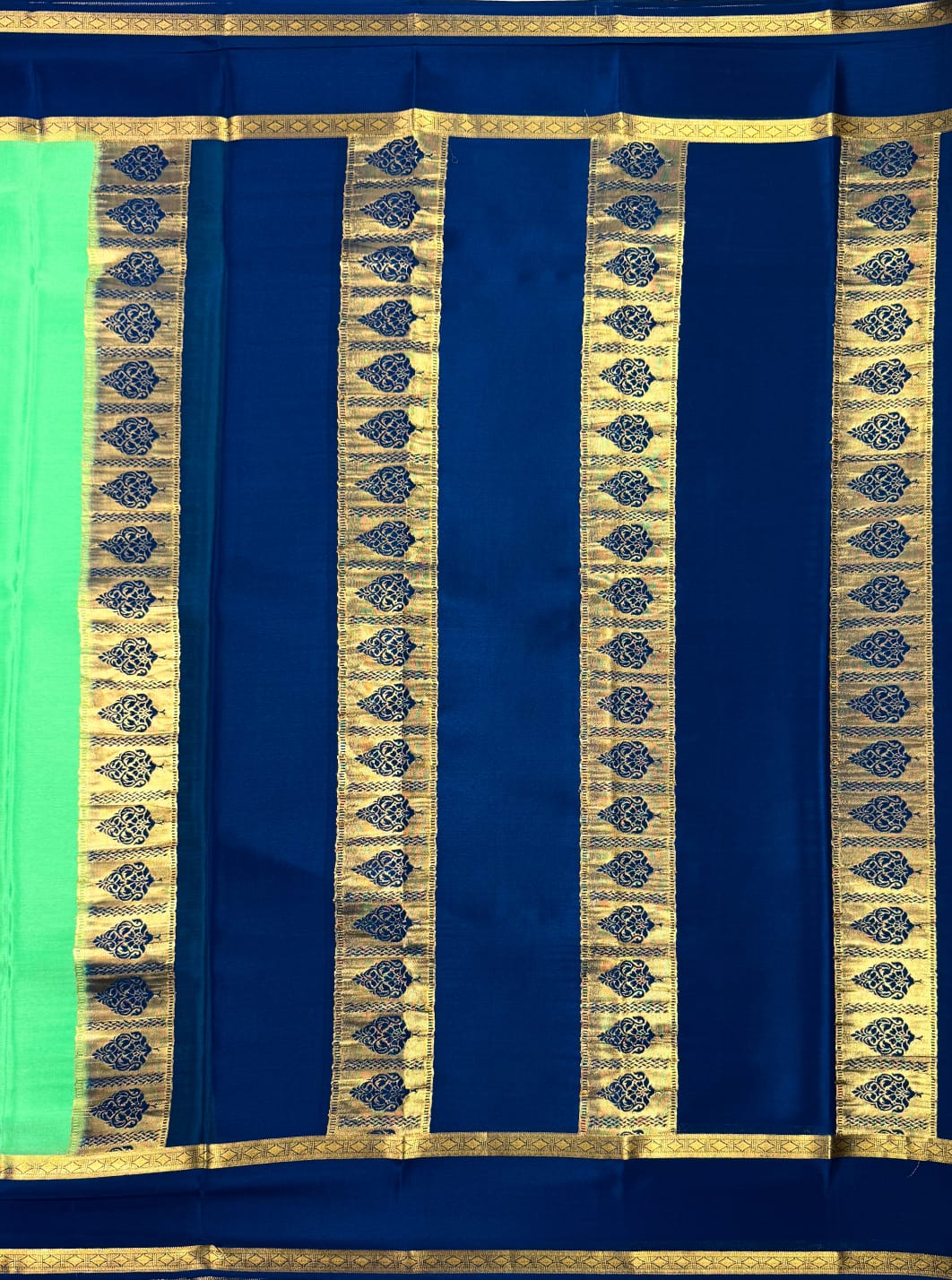 Green Mysore Crepe Silk Saree