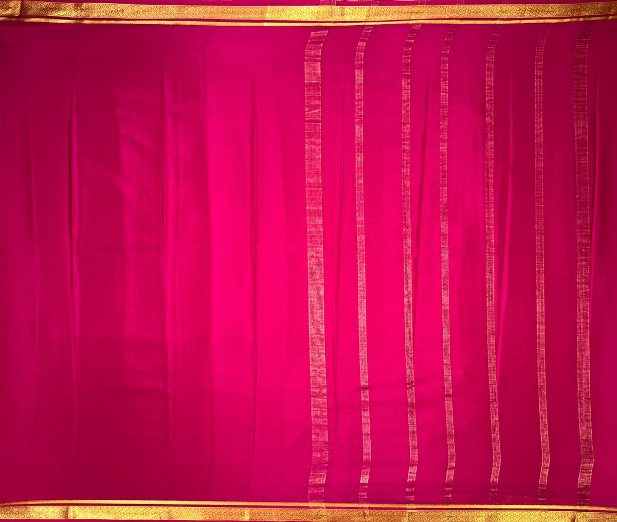 Pink Mysore Crepe Silk Saree