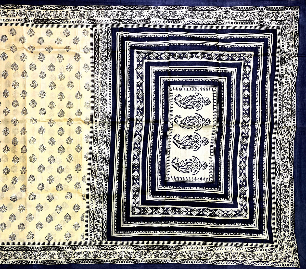 Beige Tussar Silk Saree