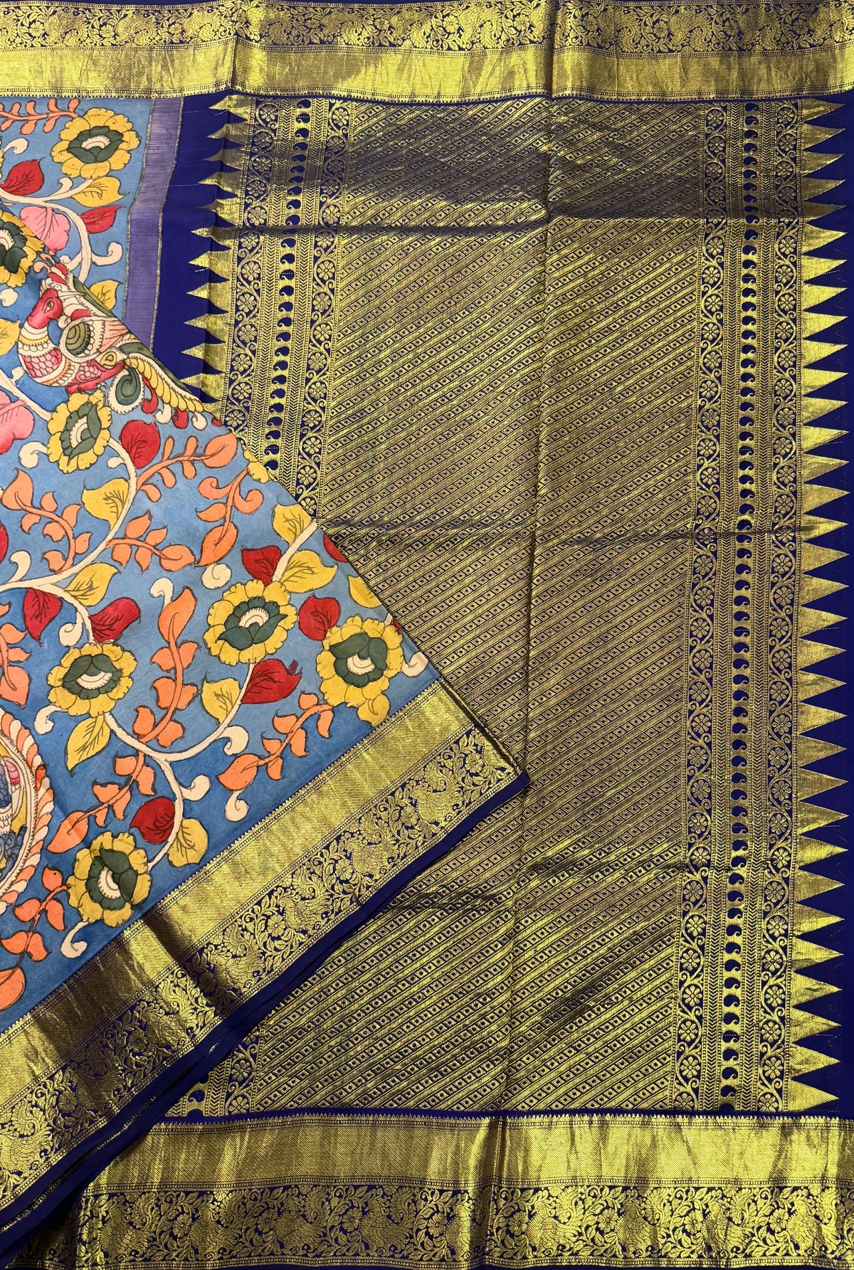 Blue Pure Silk Kanjivaram Saree