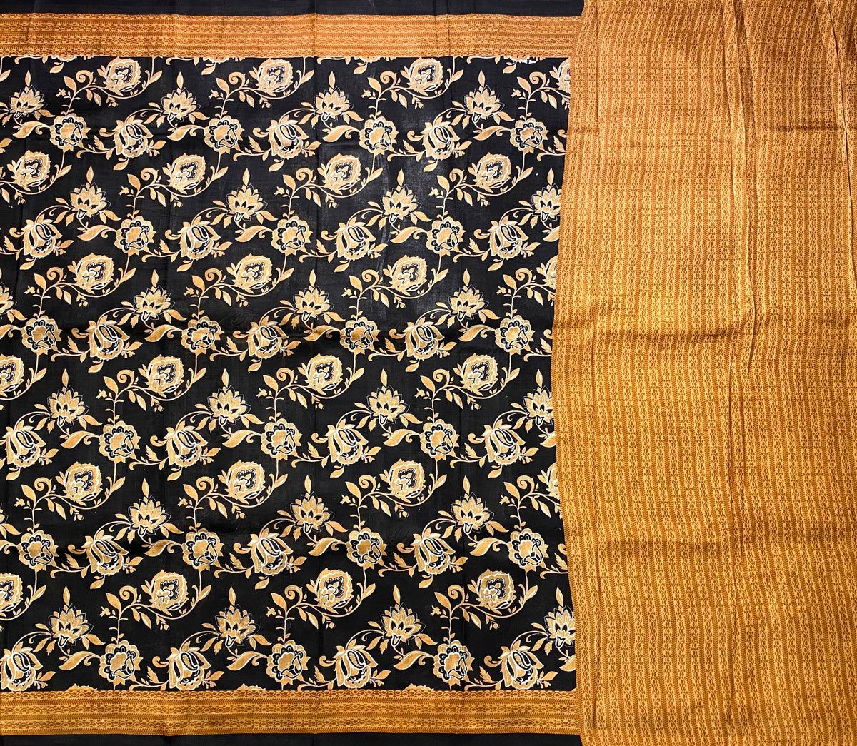 Black Tussar Silk Saree